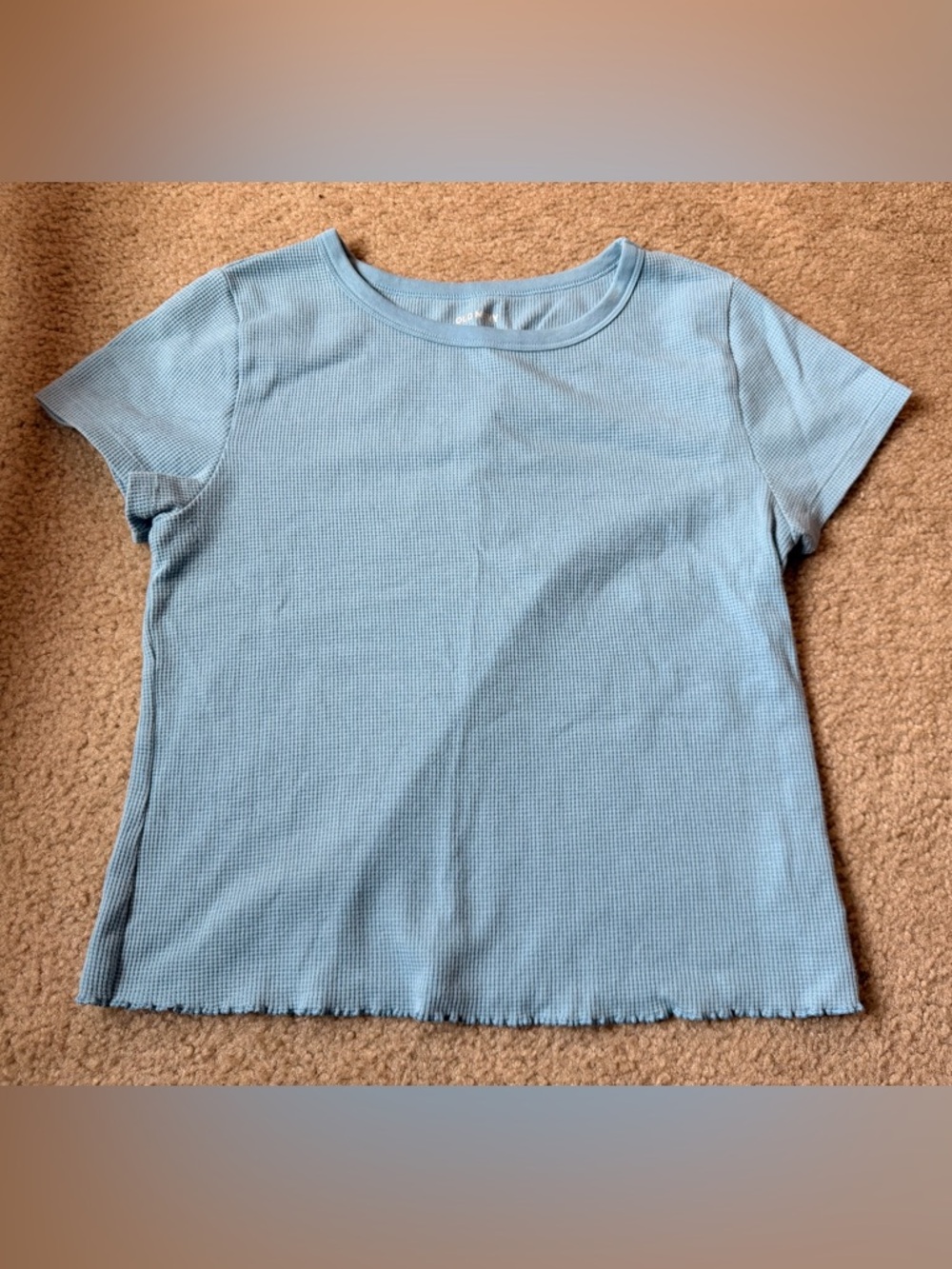 Old Navy Pale Blue Ribbed Tee Large